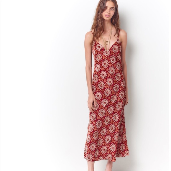 🎉HP🎉 NWT Corey Lynn Calter Ana Velvet Slip Dress - Picture 1 of 7